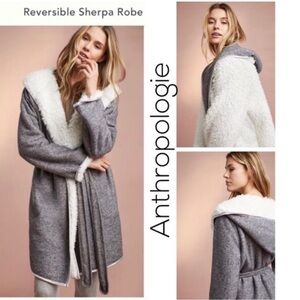 Anthropologie Reversible Sherpa Robe